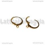 Coppia di Creole in acciaio inox dorato 12x14.5mm