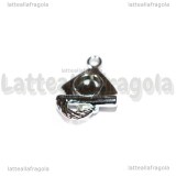 Charm Cappello di Laurea in metallo argentato 20x13mm