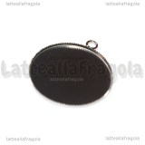Base tonda in Acciaio Inox per cammei 35mm