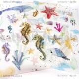 Adesivi in PVC Tema Mare 3 Fogli 15x10cm 