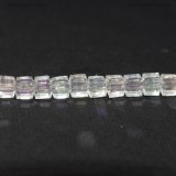 20 Cubi Sfaccettati in vetro Cristal AB 4x4mm