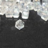 20 Cubi Sfaccettati in vetro Cristal AB 4x4mm