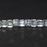 20 Cubi Sfaccettati in vetro Cristal AB 6x6mm