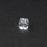 20 Cubi Sfaccettati in vetro Cristal AB 6x6mm