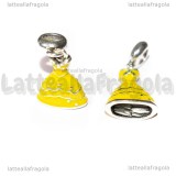 Ciondolo Vestito di Belle 3D della Bella e la Bestia in metallo argentato smaltato 28x14mm