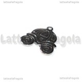 Charm Carrozza di Cenerentola in Acciaio Inox 16x15mm
