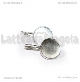 Monachelle chiuse in Acciaio Inox con base cammeo 14mm