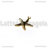 Ciondolo Stella Marina in Acciaio inox dorato 15x15mm