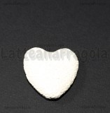 Cuore in Pietra Lavica bianca 30mm