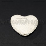 Cuore in Pietra Lavica bianca 30mm
