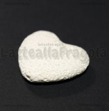 Cuore in Pietra Lavica bianca 30mm