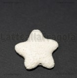 Stella in Pietra Lavica bianca 25x26mm