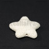 Stella in Pietra Lavica bianca 25x26mm