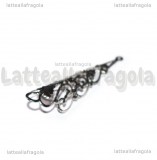 Ciondolo Filigrana curva in Acciaio Inox 41x11mm