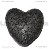 Cuore in Pietra Lavica 30mm