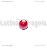 5 Perle in Ceramica Rossa 8mm