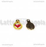 Charm Serie Sailor Moon modello A in metallo dorato smaltato 13x8mm