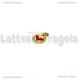 Charm Serie Sailor Moon modello A in metallo dorato smaltato 13x8mm