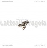 Charm Teschio in metallo argento antico 13x8mm