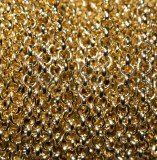 1 Metro Catena in Alluminio Dorato maglia tonda 4mm
