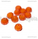 15 Rondelle mezzocristallo sfaccettato Arancione opaco 8x6mm