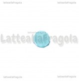 15 Rondelle mezzocristallo sfaccettato Azzurro Caraibico 8x6mm