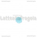 15 Rondelle mezzocristallo sfaccettato Azzurro Caraibico 8x6mm