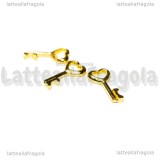 Chiave in metallo gold plated 16x8mm