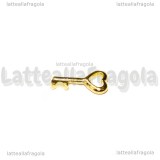 Chiave in metallo gold plated 16x8mm