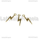 Ciondolo Fulmine in metallo dorato 20x5mm