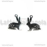 Ciondolo Coniglio in Acciaio Inox 16x12mm