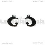 Ciondolo Luna con stella in Acciaio Inox 16x11mm