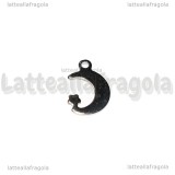 Ciondolo Luna con stella in Acciaio Inox 16x11mm