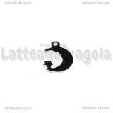 Ciondolo Luna con stella in Acciaio Inox 16x11mm