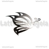 Ciondolo Farfalla filigranata in Acciaio Inox 36x30mm
