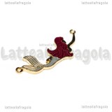 Connettore Sirena in metallo dorato smaltato 45x22mm