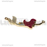 Connettore Sirena in metallo dorato smaltato 45x22mm