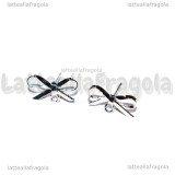 Perni Fiocchi in Ottone Argentato 15.5x8mm