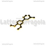 Connettore Molecola Adrenalina in metallo gold plated 30x12mm