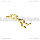 Connettore Molecola Adrenalina in metallo gold plated 30x12mm