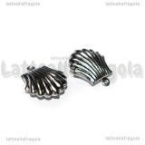 Ciondolo Conchiglia 3D in acciaio Inox 19x16mm