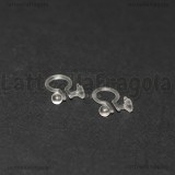 3 Paia Perni in plastica per lobi senza foro, anallergici 11x9mm