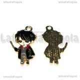 Ciondolo Harry Potter in metallo dorato smaltato 30x15mm Nichel e Piombo Free