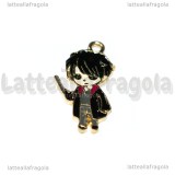 Ciondolo Harry Potter in metallo dorato smaltato 30x15mm Nichel e Piombo Free
