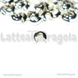 50 Coprischiaccini in metallo Silver Plated Plated 4mm
