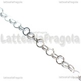 1 Metro Catena Acciaio Inox maglie tonde piatte 5x0.3mm