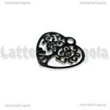 Charm Cuore Albero della Vita in acciaio inox 15.5x5mm