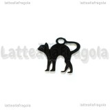 Charm Gatto in acciaio inox 12.5x12mm