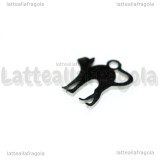 Charm Gatto in acciaio inox 12.5x12mm