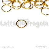50 Anellini apribili in Acciaio Gold Plated 6x0.8mm